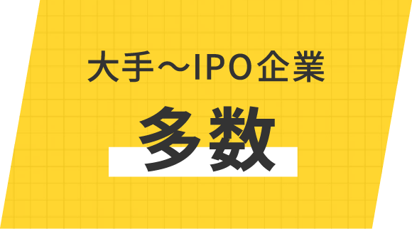 大手〜IPO企業多数